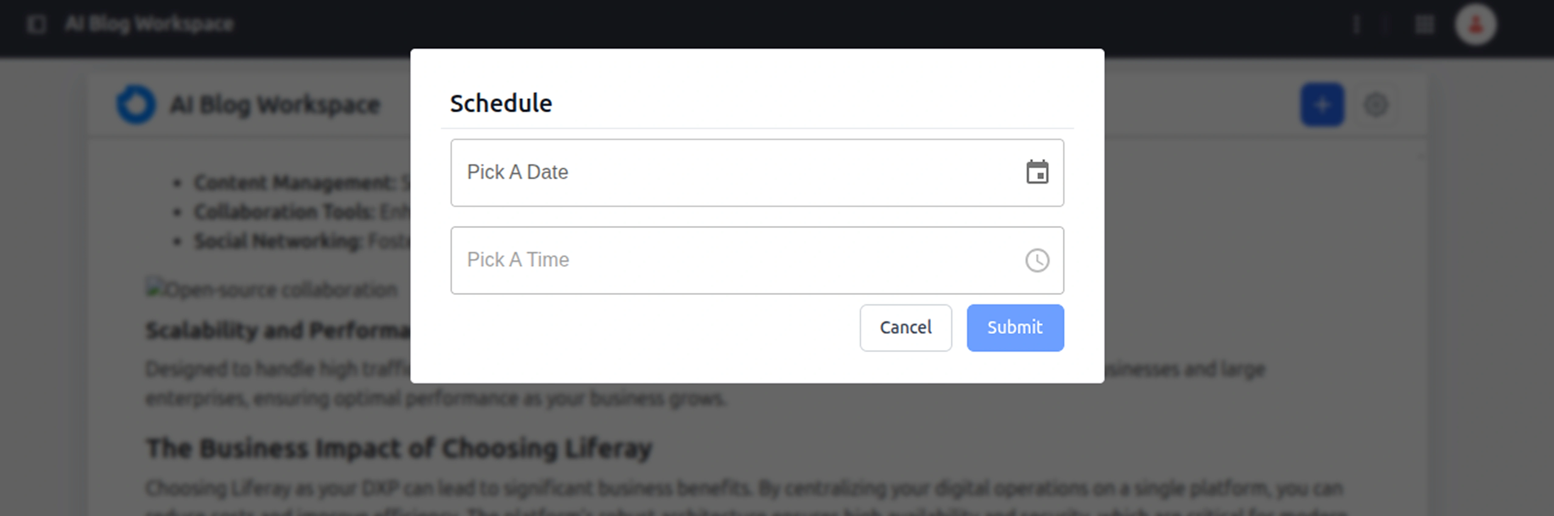 AI Blog Workspace For Liferay screenshot 11