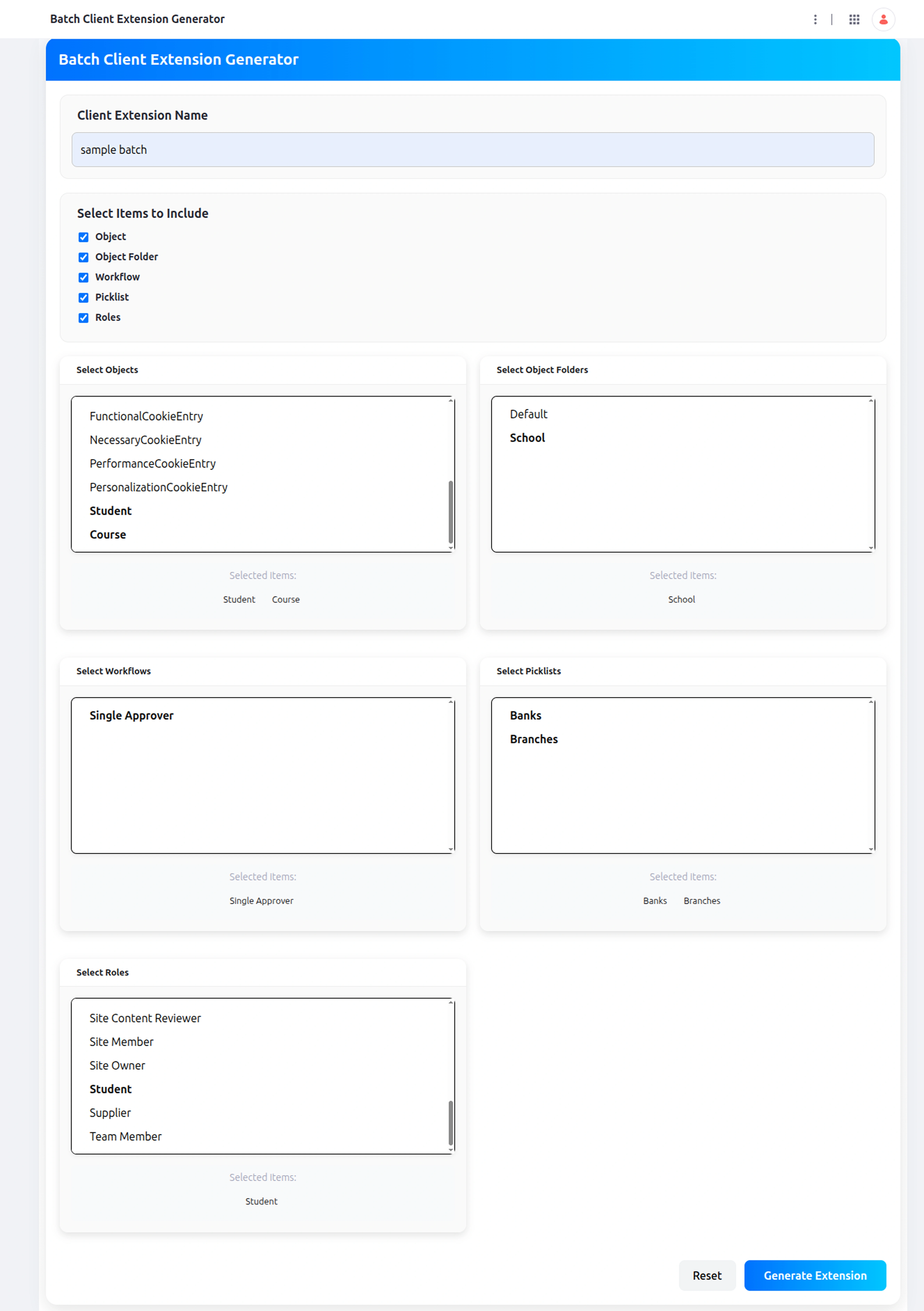 Batch Client Extension Generator screenshot 3