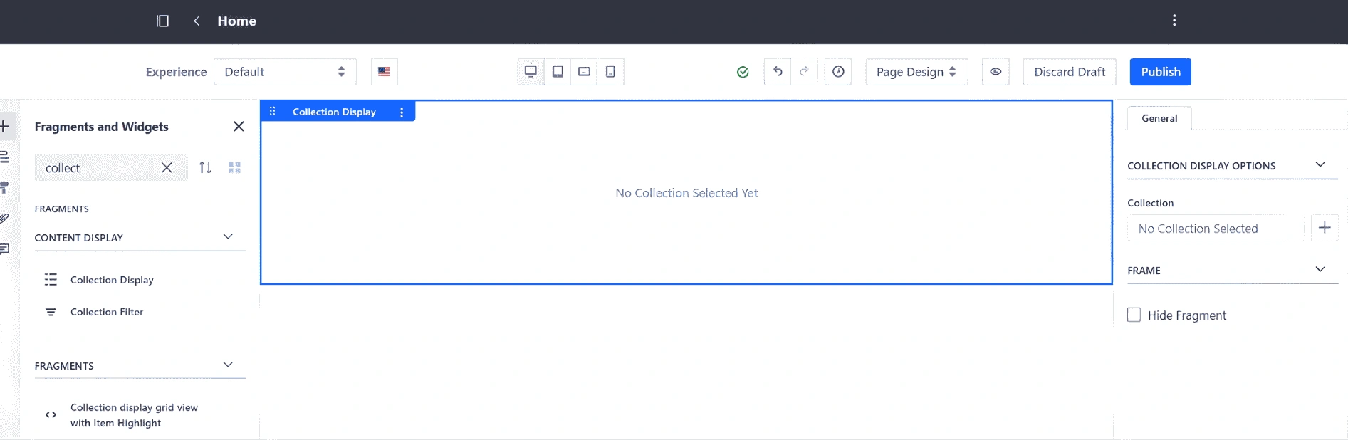 Collection display grid view with Item Highlight preview 1